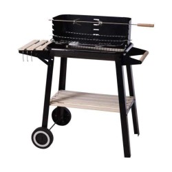 Roues de barbecue au charbon de bois (54 x 34 x 6.5 cm)