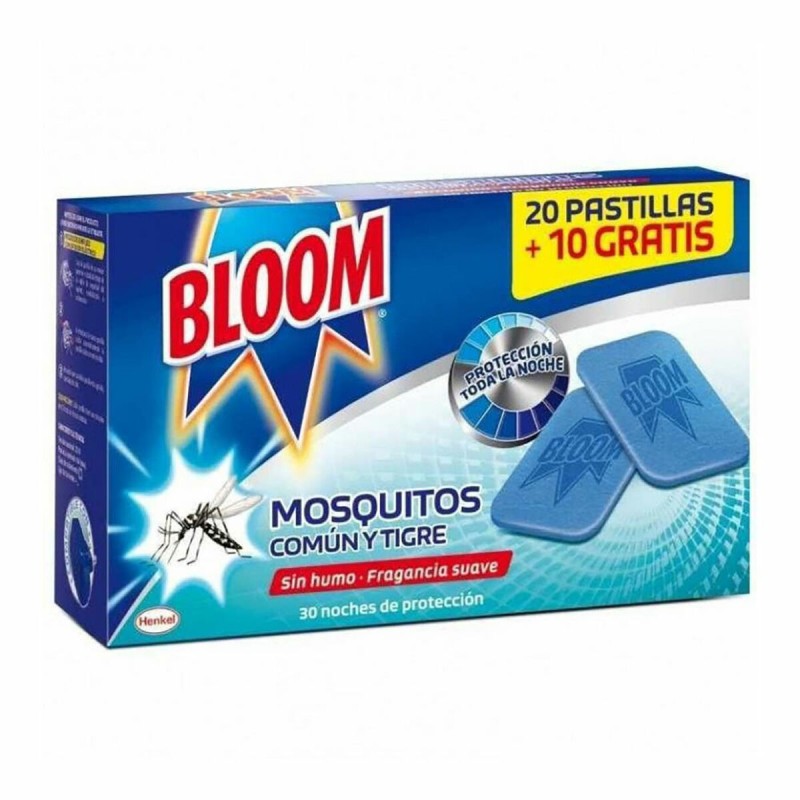 Répulsif de Moustiques Commun et Tigre Henkel Bloom Rechange 30 Pièces