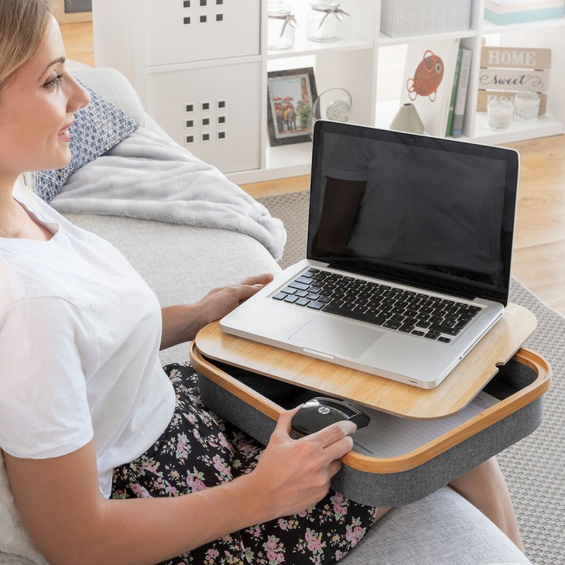 Bureau Portatif avec Plateau de Rangement Larage InnovaGoods (Reconditionné A+)