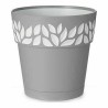 Pot auto-arrosant Stefanplast Gris 15 x 15 x 15 cm Blanc Plastique (12 Unités)