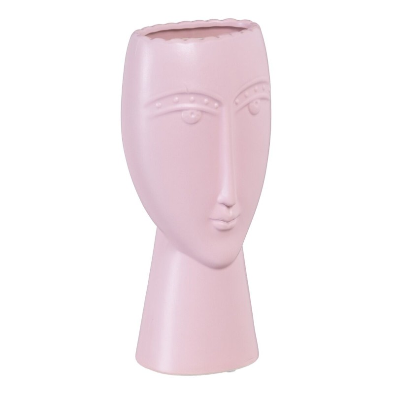 Cache-pot 15 x 8,5 x 19 cm Visage Céramique Mauve