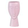 Cache-pot 15 x 8,5 x 19 cm Visage Céramique Mauve