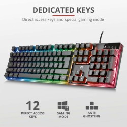 Clavier pour jeu Trust GXT835 Qwerty Italien (Reconditionné B)