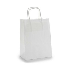 Sac en papier Blanc (18 x 8 x 31 cm) (25 Unités)