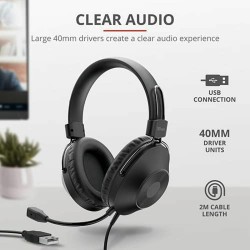 Casque Trust 24132 OZO Noir