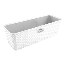 Jardinière Stefanplast 13 x 11 x 28,5 cm Blanc Plastique