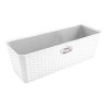 Jardinière Stefanplast 13 x 11 x 28,5 cm Blanc Plastique