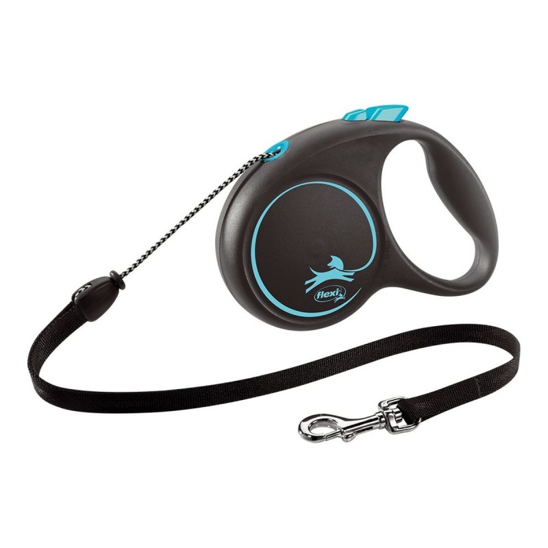 Laisse pour Chien Flexi BLACK DESIGN 5 m Bleu Taille XS