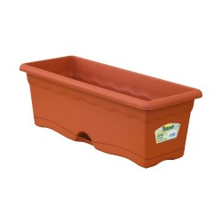 Jardinière avec support Plastiken Terre cuite polypropylène (80 x 20 cm)