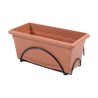 Jardinière avec support Plastiken Terre cuite polypropylène (50 x 20 cm)