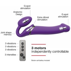 Ultra Harnais 2 & Gode Vibrating Strap-on-me Purple