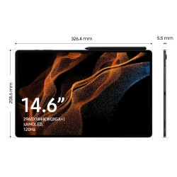 Tablette Samsung Galaxy Tab S8 Ultra 5G 14,6" 12 GB RAM Qualcomm Snapdragon 898 Noir 256 GB