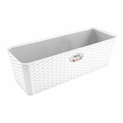 Jardinière Stefanplast 13 x 11 x 28,5 cm Blanc Plastique (12 Unités)