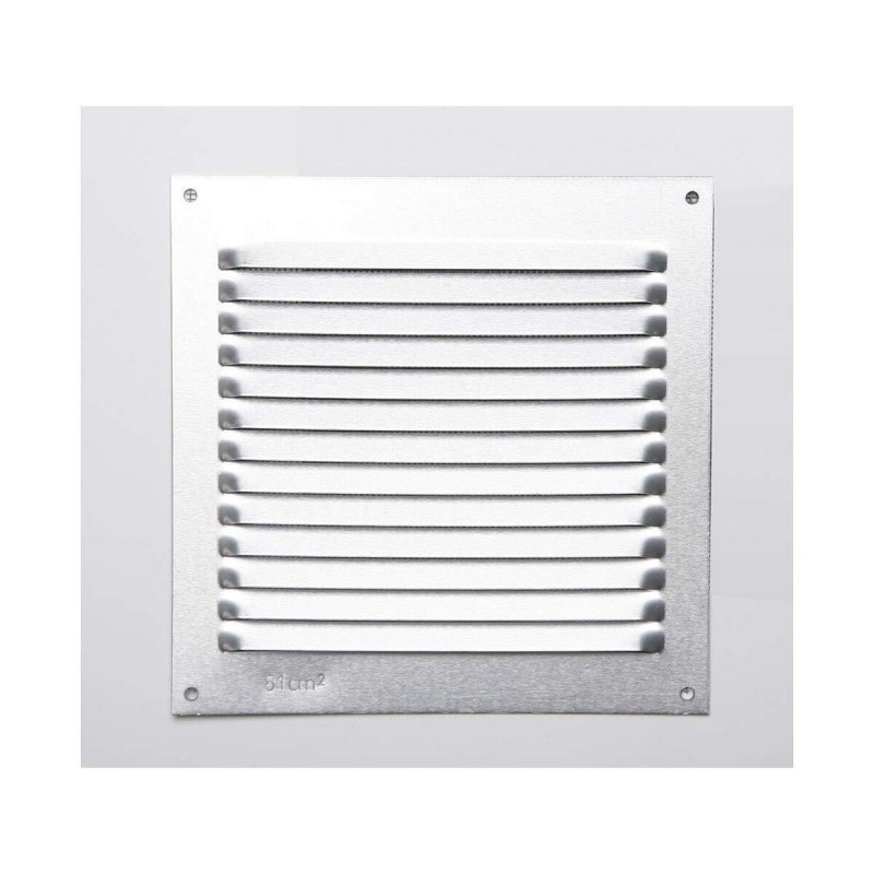 Grille Fepre Aluminium Chrome (15 x 15 cm)