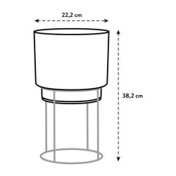 Pot Elho Gris Plastique Avec support Ronde (Ø 22 x 38,2 cm)