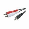 Câble Audio Jack vers 2 RCA 3GO CA101 (2 m) Noir