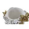 Cache-pot DKD Home Decor Femme Doré Blanc Résine (23 x 23 x 30 cm)