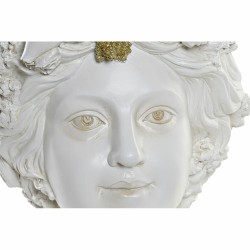 Cache-pot DKD Home Decor Femme Doré Blanc Résine (23 x 23 x 30 cm)