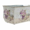 Set de pots DKD Home Decor 31 x 18 x 17,5 cm Rose Métal Fleurs Shabby Chic