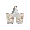 Cache-pot DKD Home Decor 24 x 12 x 23 cm Rose Métal Shabby Chic