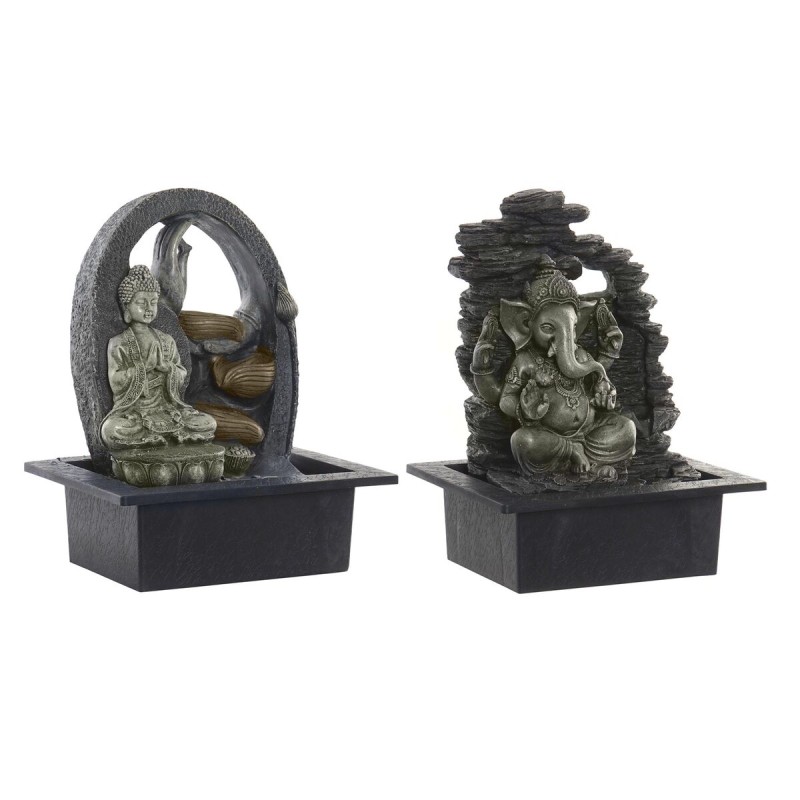 Fontaine de jardin DKD Home Decor 25 x 20 x 32 cm Buda Résine Oriental (2 Unités)