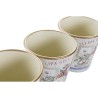 Set de pots DKD Home Decor 38 x 13 x 14 cm Rose Doré PVC Shabby Chic (3 Pièces)