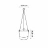 Jardinière suspendue Elho Greenville Ø 23,9 x 20,3 cm Blanc Plastique