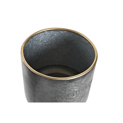 Set de pots DKD Home Decor Noir Gris 100 % Métal (25 x 25 x 46	 cm)