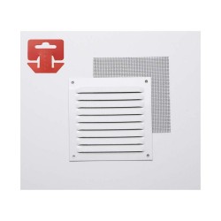 Grille Fepre Moustiquaire Laqué Aluminium Blanc (10 x 10 cm)