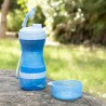 Bouteille avec Distributeur d'Eau et d'Aliments pour Animaux 2 en 1 InnovaGoods Bleu Silicone (Reconditionné A+)