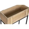 Set de pots de fleurs DKD Home Decor 50 x 24 x 80 cm Naturel Noir Métal Bois