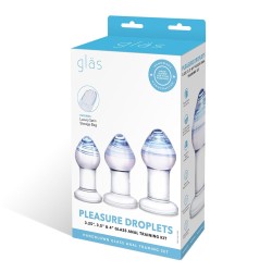 Kit Grand Plaisir Anal Training Glas  Pleasure Droplets 3 Pièces