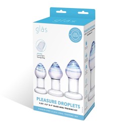 Kit Grand Plaisir Anal Training Glas  Pleasure Droplets 3 Pièces