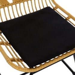 Chaise de jardin DKD Home Decor MB-178991 Noir Multicouleur Naturel Métal rotin synthétique 58 x 65 x 89 cm