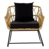 Chaise de jardin DKD Home Decor Métal Rotin (76 x 58 x 80 cm)