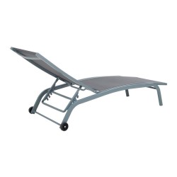 Chaise longue DKD Home Decor PVC Aluminium (187,5 x 64 x 97 cm)