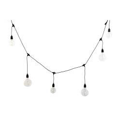 Guirlande lumineuse LED DKD Home Decor Noir E27 (12 x 25 x 650 cm)