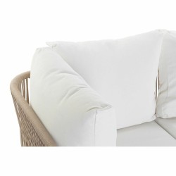 Canapé de jardin DKD Home Decor Beige Polyester Corde Aluminium (196 x 75 x 68,5 cm)  