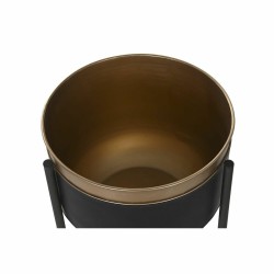 Set de pots DKD Home Decor Noir Métal Cuivre (34 x 34 x 50 cm)