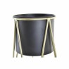 Set de pots DKD Home Decor Noir Doré Métal Moderne (26 x 26 x 70 cm)