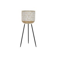 Cache-pot DKD Home Decor Métal Blanc Bicolore (31 x 31 x 86 cm)