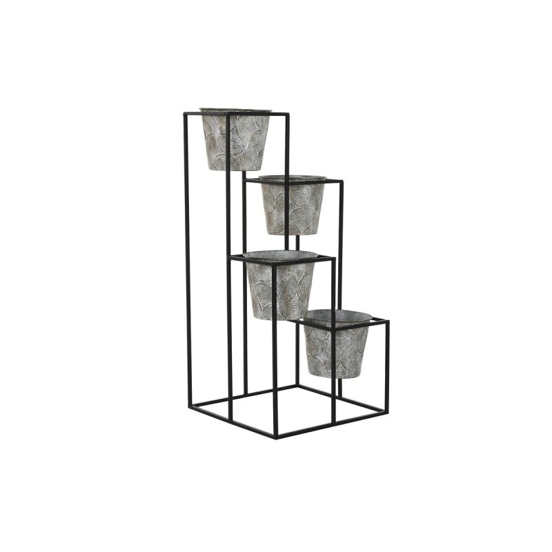 Cache-pot DKD Home Decor Gris Métal (34 x 34 x 71 cm)