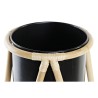 Cache-pot DKD Home Decor Naturel Noir Métal Colonial Bambou (26 x 26 x 40 cm)