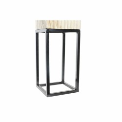 Set de pots de fleurs DKD Home Decor Naturel Noir Métal Bois Loft (23 x 23 x 80 cm) (2 pcs)