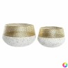 Set de pots de fleurs DKD Home Decor Métal 2 Pièces 2 Unités (43 x 43 x 27 cm)