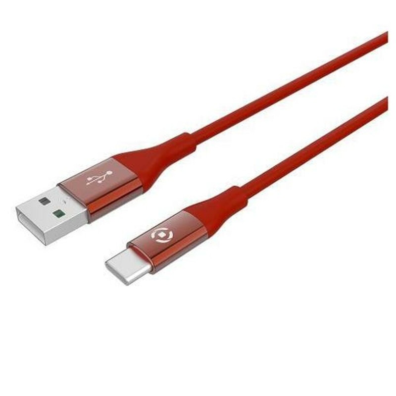 Câble USB-C vers USB Celly USBTYPECCOLORRD 1 m