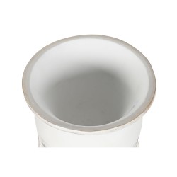 Cache-pot Home ESPRIT Blanc Fibre de Verre Visage 35 x 35 x 93 cm