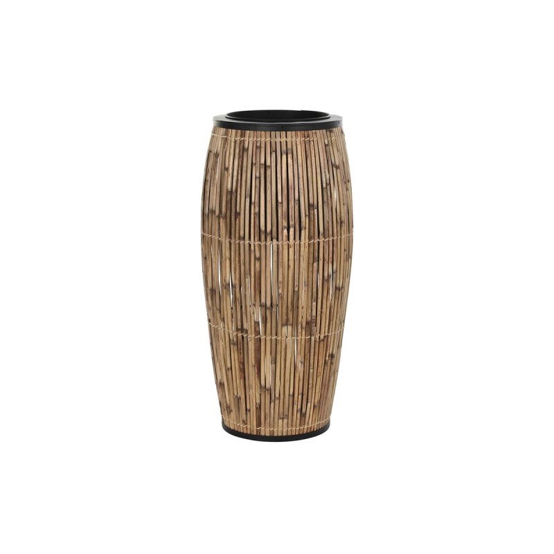 Cache-pot DKD Home Decor Naturel Noir Métal Rotin (40 x 40 x 82 cm)