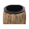 Cache-pot DKD Home Decor Noir Naturel Métal Carré Bali 40 x 40 x 82 cm