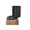 Cache-pot DKD Home Decor Naturel Noir Métal Rotin (40 x 40 x 82 cm)